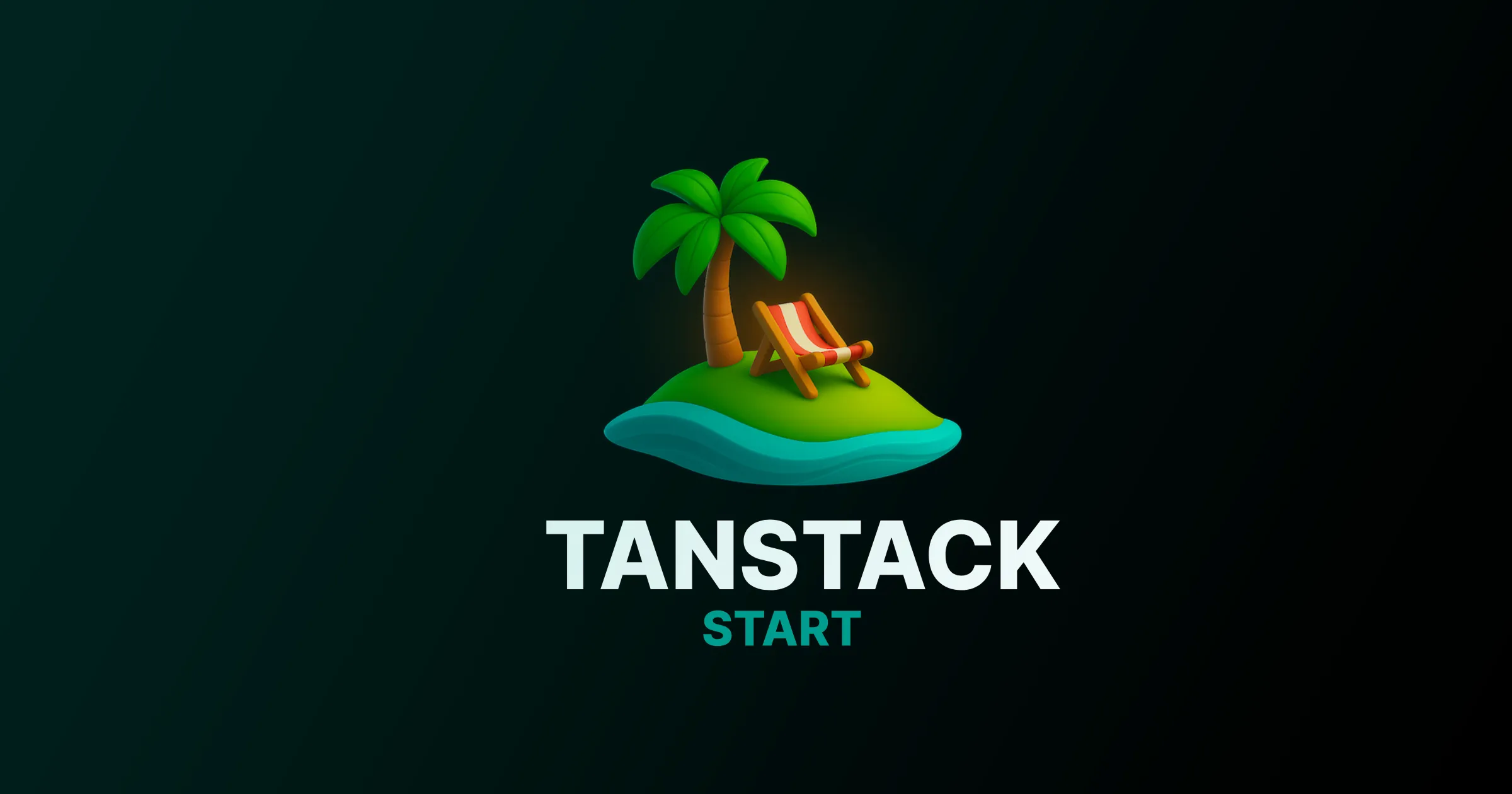 Tropical island with lounge chair